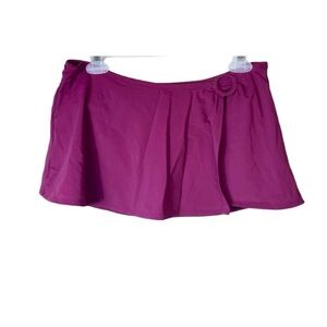 Merona Skirted Bikini Bottom Maroon  Sz 10